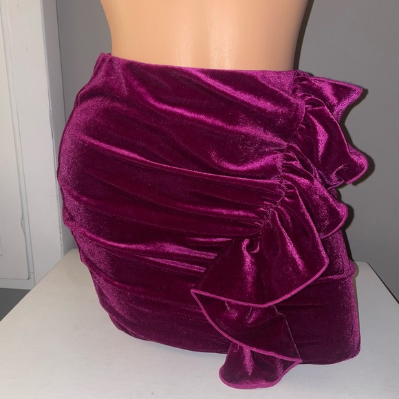 Rouched Velvet ruffle skirt Medium - Picture 6 of 6
